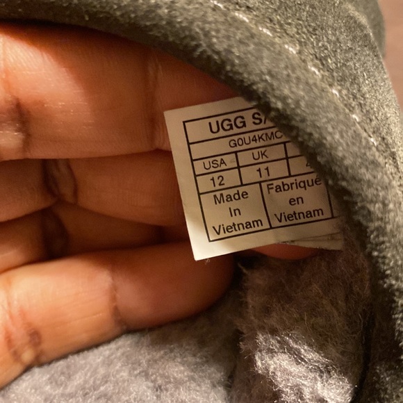 UGG MEN’S SCuff sheepskin backless slipper in dark gray size 12 - Picture 2 of 7